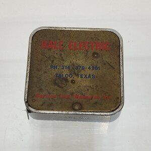Barlow Advertising Tape Measure Hale Electric Talco Texas 1960s Made USA Vintage